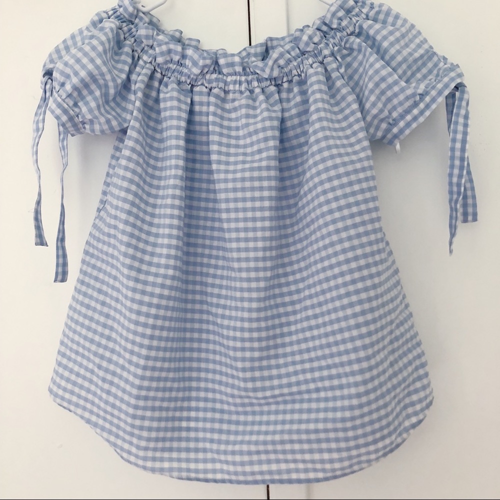 Blue H&M Off Shoulder Top